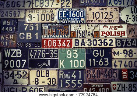 Group Of License Plates