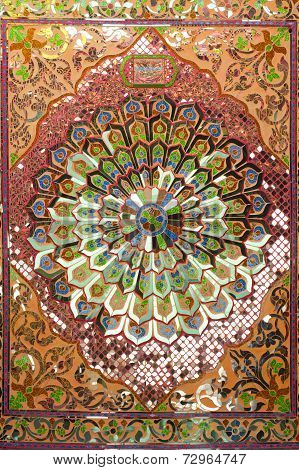 Myanmar Art On The Wall At Sutaungyai Pagoda In Mandalay Hill.
