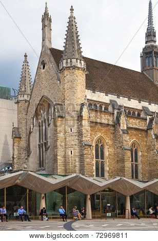 LONDON, UK - JUNE 30, 2014: Guildhall Yard buildings, originated 1440