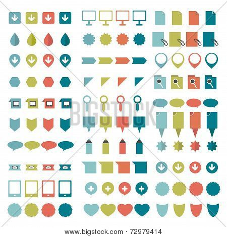 Big set of flat icons.