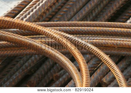 Rusty Rebars, Bent And Straight