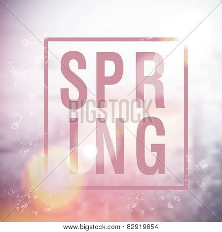 Spring Typographic  Vintage Background