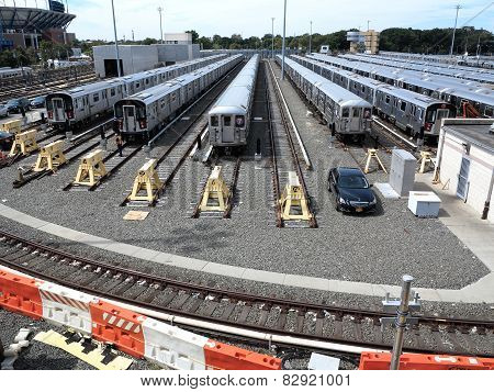New York City Subway Trains And Track