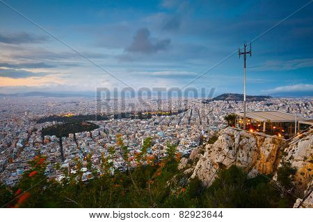 Athens from Lycabettus Hill.