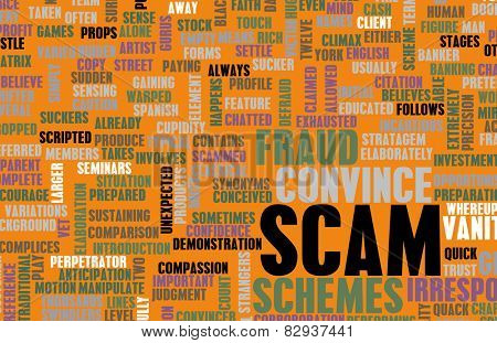 Scam or Scams Online on the Internet as Concept