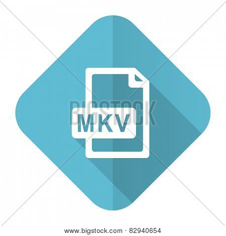 mkv file flat icon 