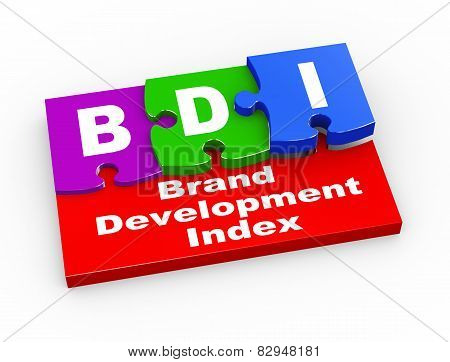 3D Bdi Puzzle Pieces Illustration