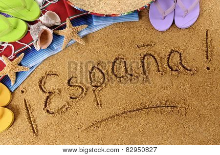 Spain Beach Writing