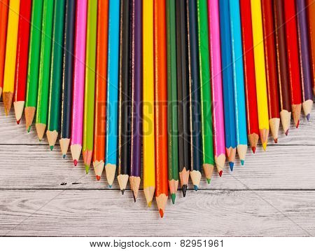Display Of Colored Pencils