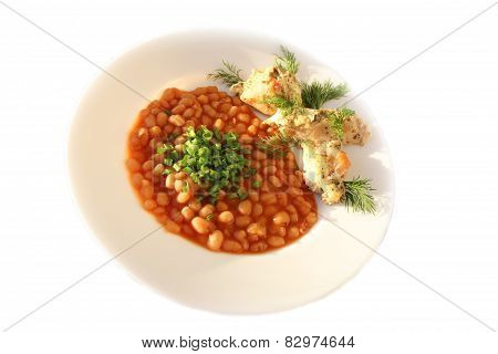 Beans with chicken