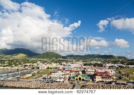 Colorful Port At St Kitts