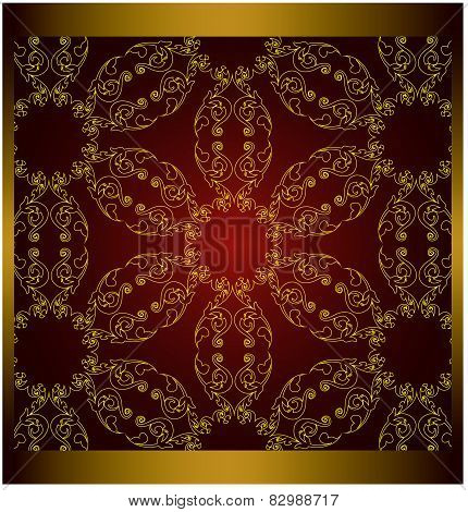 Card with floral pattern.
