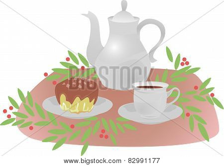 Coffee with cake.