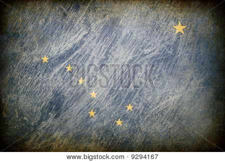 Granica przetarł flaga serii tła. Alaska.