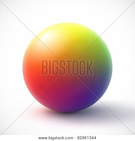 Colorful sphere on white background