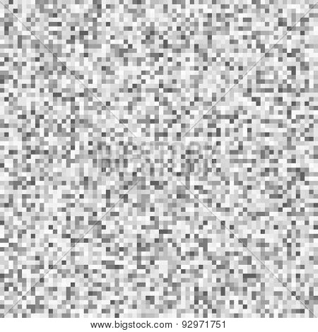 Grainy pattern composed of grey squares. Checkered vector background. 