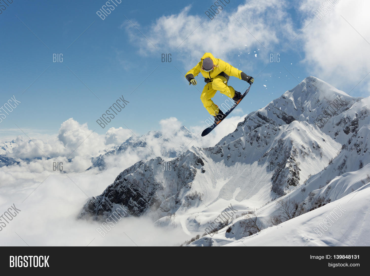 Snowboarder Jumps High Image & Photo (Free Trial) Bigstock