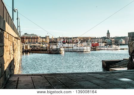 Boats And Buildings Of Stockholm, Sweden