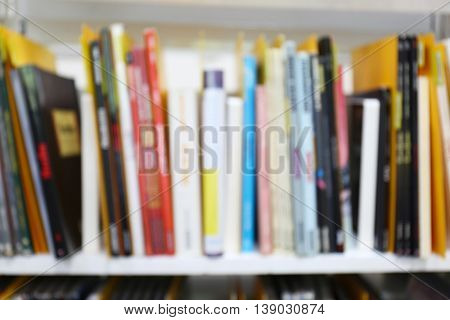 Modern library. Bookshelves full of books