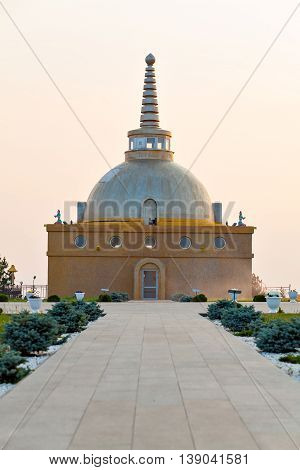 Attractions on site for a Buddhist temple. Datsan Rinpoche Bagsha on Bald Mountain in Ulan-Ude, Buryatia, Russia.