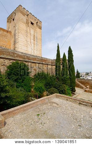 Donjon in the Alhambra, Granada, Andalucia, Spain