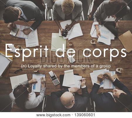Esprit De Corps Group Loyalty People Graphic Concept