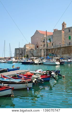 Panoramic view of Giovinazzo. Puglia. Southern Italy.