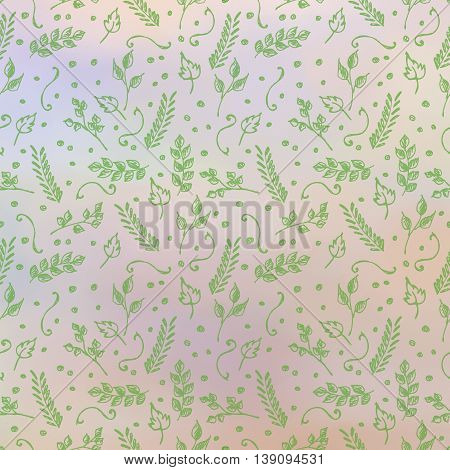 Raster Drawn Floral Background