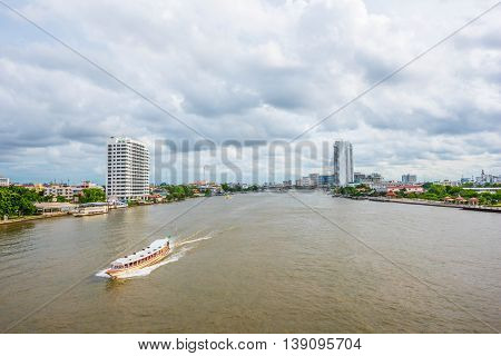 Express Boat in Chao Praya River - Bangkok Thailand