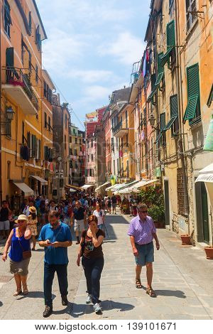 Street Scene In Vernazza, Cinque Terre, Italy