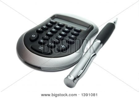 Calculatrice et stylo