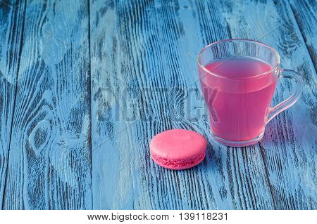 Kissel Of Currant Berries In A Glass And Macaroon