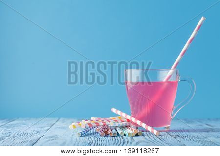 Party Drinking Straw And Berry Kissel