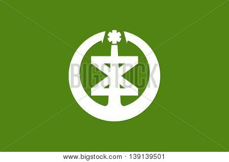 Japan Niigata prefecture Niigata city flag illustration