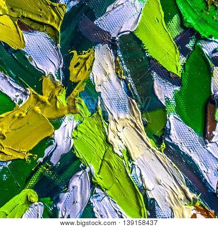 Oil paint texture. Grunge background. Fragment of artwork Abstract art background. Oil painting on canvas. Brushstrokes of paint. Modern art. Contemporary art.