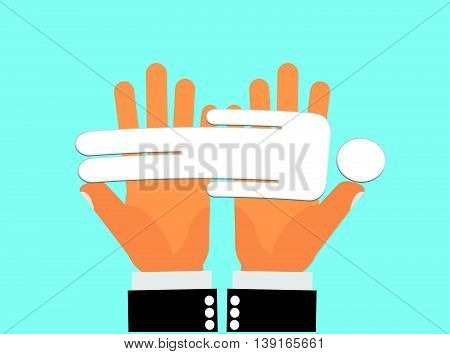 Caring Hands - Hands carrying a fallen, dead, unconscious or sick person in an act of compassion