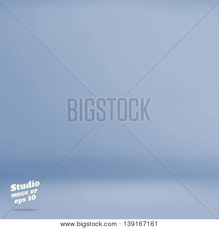 Vector :empty Pastel Blue Grey Studio Room Background ,template Mock Up For Display Of Product,busin