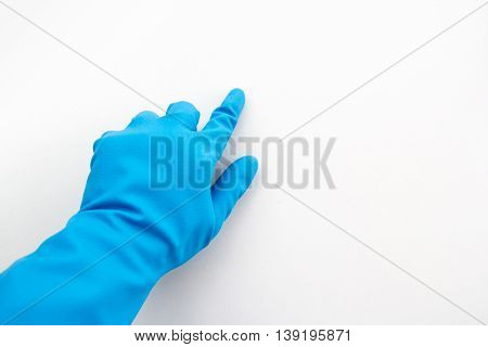 Blue gloves made from rubber finger direct