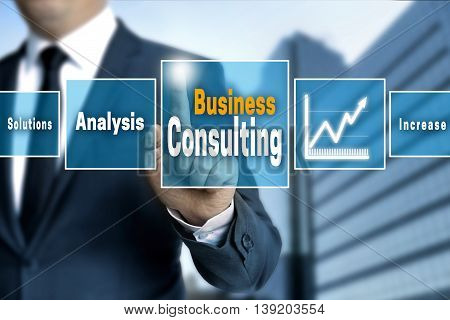 Business Consulting touchscreen concept background picture image