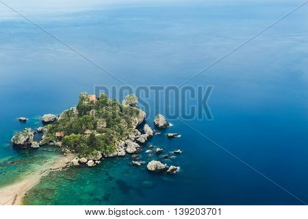 Isola Bella - Beautiful island below the ancient city Taormina - Sicily