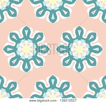 Hand drawn seamless pattern with mandalas. Endless texture can be used for wallpaper, textile, pattern fills, web page background.