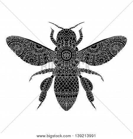 Beetle deer. Horned Beetle. Big. Insect. Set. Line art. Black and white drawing by hand. Graphic arts. Doodle. Tattoo. Lucanus cervus.