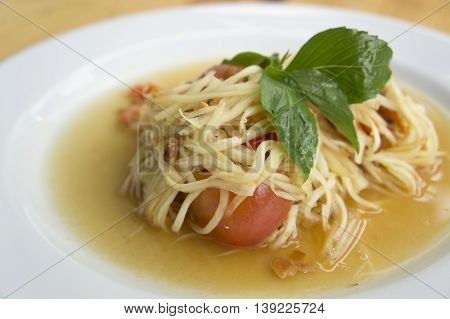 papaya salad somtum Thai Asian cuisine health