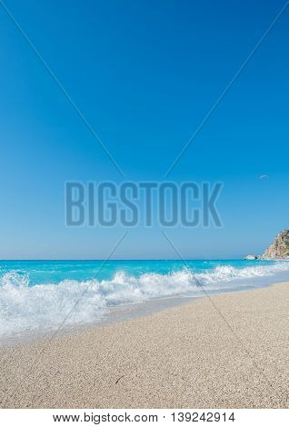 Kathisma Beach, Lefkada Island in Ionian Sea, Greece.