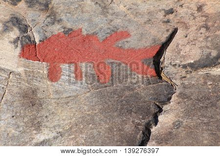 Ancient Rock Paintings In Naesaaker Ins Sweden