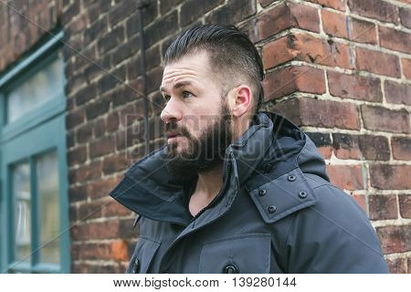 A Gorgeous young man looking outdoors in winter season