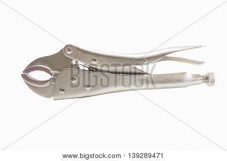 New Locking Pliers on white background for maintenance tool