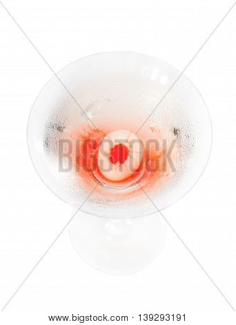 Lychee Martini Cocktail  Isolated On White Background