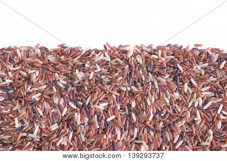 Thai rice mix on isolated white background