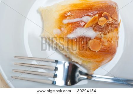 close up image of sweet bread donut cake